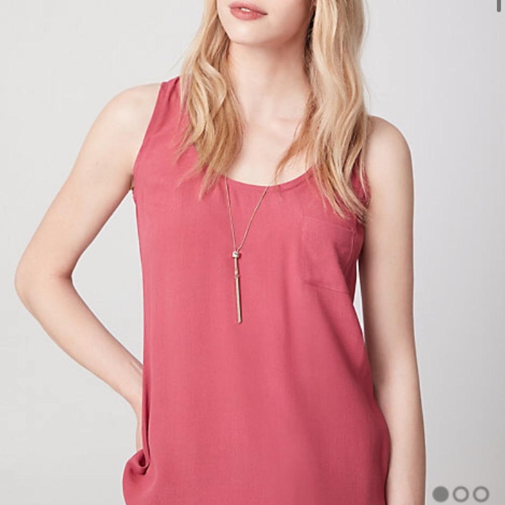 Crepe de Chine Tank With Cutout Lattice Back